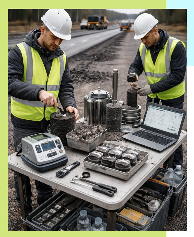 Сертификация асфальта: испытания и подтверждение в Шумерле