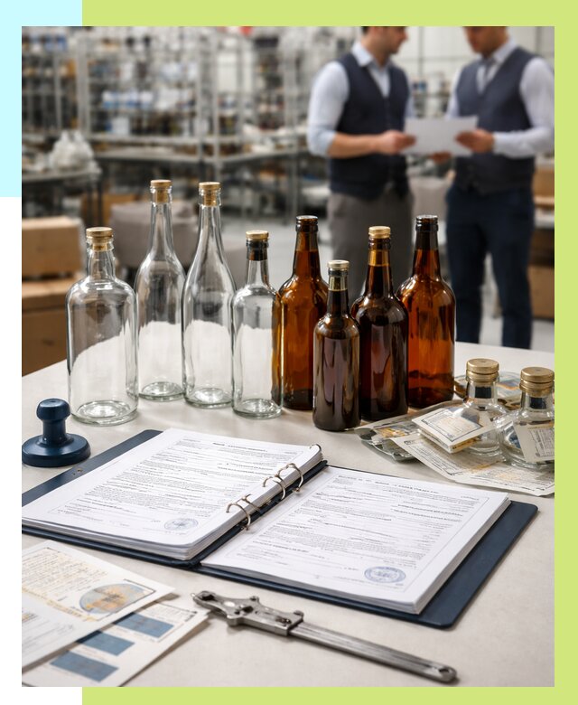 Сертификация стеклянных бутылок в Шумерле от 27158 р. | Алешин-Шмр
