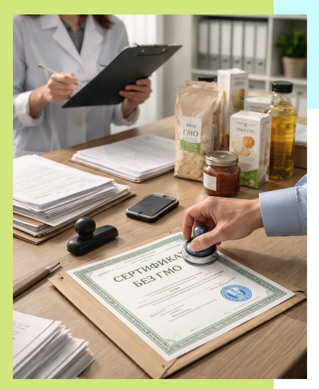 Получение сертификата Без ГМО для продукции в Шумерле
