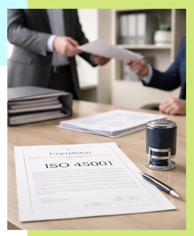 Сертификат ISO 45001 в Шумерле под ключ от 48884 р. | Алешин-Шмр