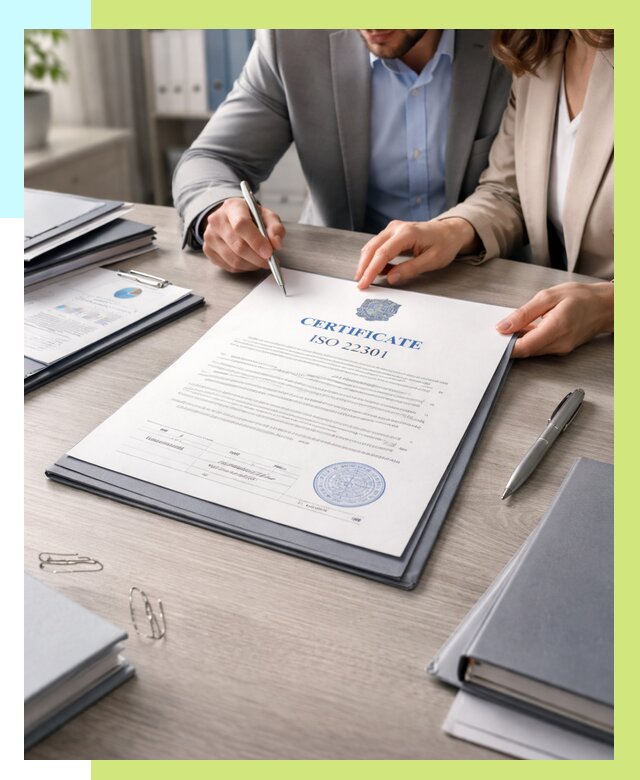 Сертификат ISO 22301 в Шумерле от 48884 р. | Алешин-Шмр срочно